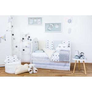 Set de pat pentru bebelusi Smile 10 piese + perna norisor cadou imagine