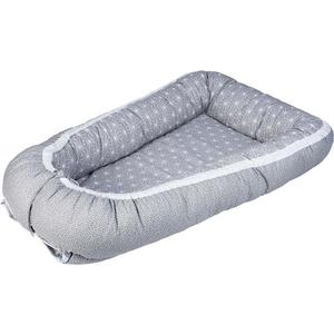 Baby Nest cu 2 fete, grey snowflakes 72x42x15 cm imagine