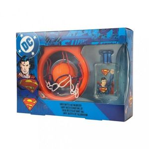 Set cadou baieti Superman cu apa de toaleta 50 ml si cos de baschet imagine