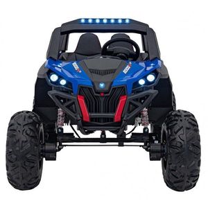 Masinuta electrica de teren 4x4 pentru copii UTV-MX 2000N blue, motor 4 x 75W, baterie 2 x 12V7Ah, telecomanda 2, 4 GHz cu 3 viteze, panou audio integrat, roti eva imagine