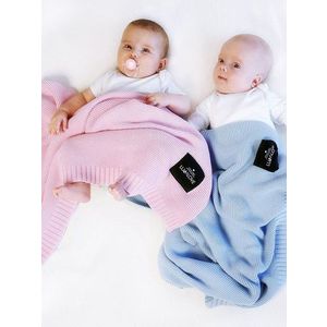 Paturica crosetata din bambus si bumbac model Powder Rose 80x100 cm imagine