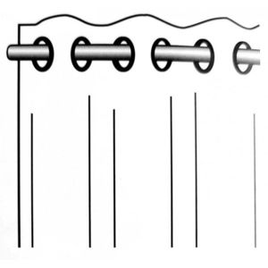 Perdea cu inele Katy Antracit L140 x H240 cm imagine