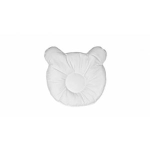 Set lenjerie pentru patut si pernuta pentru formarea capului bebelusului SomnArt Alb din bumbac 120x60 cm imagine