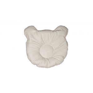 Set lenjerie pentru patut si pernuta pentru formarea capului bebelusului SomnArt Gri deschis din bumbac 120x60 cm imagine