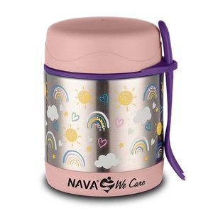 Caserola din inox Nava We care Sunshine Pink 350 ml imagine