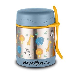 Caserola din inox Nava We care Animal Blue 350 ml imagine