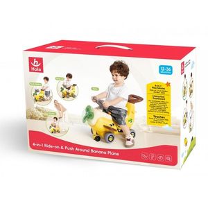 Avion interactiv Hola 4 in 1 ride on si maner de impingere banana imagine