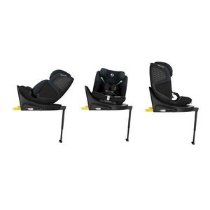 Scaun auto I-Size Maxi-Cosi Emerald 360 S Tonal Black cu isofix, picior de sustinere, rotatie 360, protectie la impact lateral imagine
