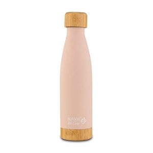 Sticla termoizolanta calatorii bambus Nava roz 500 ml imagine