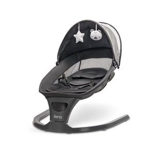 Leagan electric Siena Graphite 0-12 luni, 5 viteze de leganare, senzor inteligent de miscare, telecomanda, panou muzical imagine