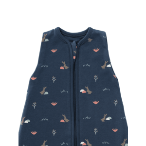 Sac de dormit cocon din bumbac organic 0-3 luni model Rabbit Mood Indigo imagine