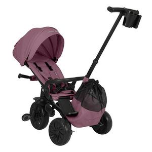 Tricicleta ultrapliabila Qplay Nova Max Violet, maner telescopic, spatar rotativ si reglabil, cadru din aluminiu, roti Eva, accesorii incluse imagine