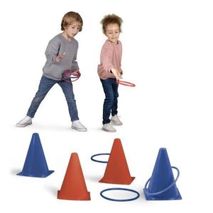 Set 6 conuri si 10 inele de jucarie Apli Kids imagine