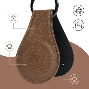 Set 2 clipsuri magnetice din piele ecologica maro pentru carucior imagine