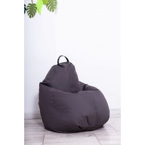 Fotoliu puf Bean bag gri XL cu husa interioara imagine