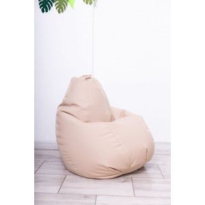 Fotoliu puf Bean bag bej XL cu husa interioara imagine