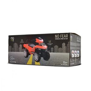 ATV copii fara pedale Moni No Fear Red cu compartiment pentru jucarii, volan cu claxon, functii luminoase si muzicale, spatar, roti rezistente, sistem antirasturnare imagine