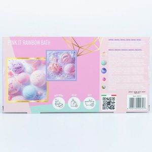 Set 5 bombe de baie curcubeu pink it imagine