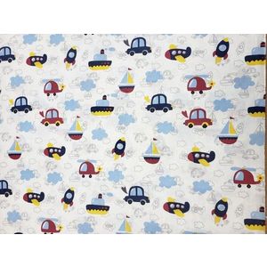 Cearsaf pentru pat copii Nichiduta Blue cars 120x60 cm din bumbac cu banda elastica roata imagine