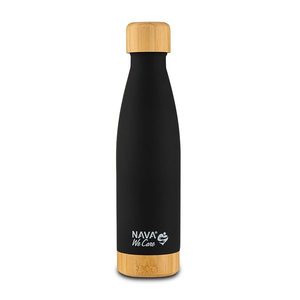 Sticla termoizolanta bambus calatorii Nava negru 500 ml imagine