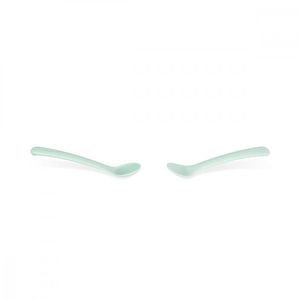 Set 10 recipiente ermetice gradate si 2 lingurite Miniland Mint 200 ml imagine