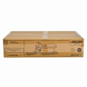 Sanie cu volan Moni Snowy Blue cu scaun moale si cadru metalic, franghie inclusa, greutate admisa 50 kg imagine