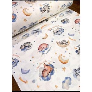 Cearsaf pentru pat copii Nichiduta Sleep in the clouds 120x60 cm din bumbac cu banda elastica roata imagine