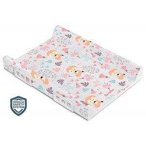 Saltea de infasat Sensillo Forest Fox Platinum 70x50 cm cu intaritura, accesorii montaj pe patut, margine de protectie antirasturnare si suprafata impermeabila imagine