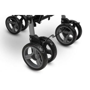 Carucior sport Caretero Alfa Grey cu roti pivotante, spatar reglabil, bara detasabila, pernuta pentru cap integrata, pliere tip umbrela si maner transport imagine