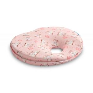 Pernuta ergonomica pentru nou nascuti Sensillo Elephant Pink ajuta la formarea capului, material placut la atingere, potrivita pentru caruciorpatut imagine