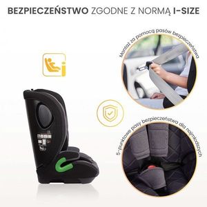Scaun auto copii Caretero Vivo Graphite i-Size 76-150 cm, certificat R12903, tetiera reglabila, husa detasabila, centuri cu pernute moi, pernuta reductor inclusa imagine