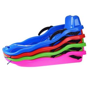 Sanie din plastic pentru copii green, din plastic, cu frana dublu-laterala si sfoara pentru tractiune si ghidare imagine