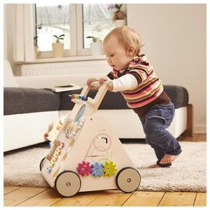 Antepremergator din lemn Goki KiddyCruiser cu centru de activitati 9 luni+ imagine