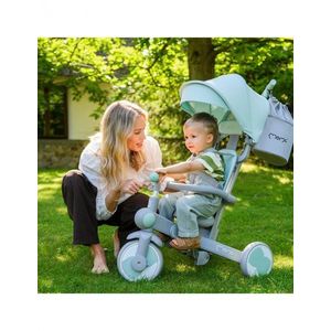 Tricicleta pentru copii Momi Solivia Grey, 4 in 1, transformabila, maner telescopic, roti pivotante, scaun reglabil, greutate suportata 25 kg imagine