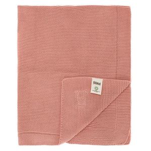Patura tricotata din bumbac organic Fillikid Rose 80x100 cm imagine