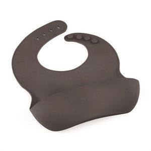 Baveta moale PetiteMars Bitter Cocoa Maro TakeMatch, reglabila, cu buzunar colector, silicon, fara BPA, 6 luni+ imagine