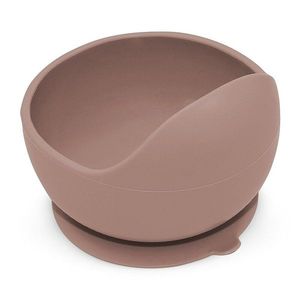 Bol din silocon PetiteMars Velvet Latte Maro TakeMatch, cu ventuza, fara BPA, 6 luni+, 360 ml imagine