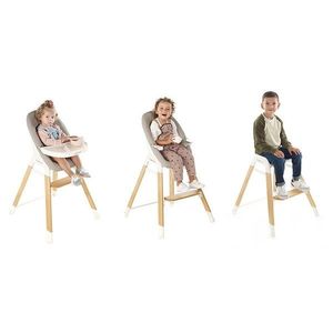 Scaun de masa evolutiv Woody Jane Botanic din lemn, husa lavabila, suport pentru picioare reglabil imagine