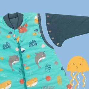 Sac de dormit cu picioruse si maneca lunga detasabila Under the Sea 90 cm + manseta 3.5 Tog imagine