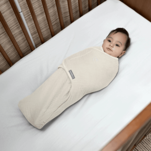 Sistem de infasare Ingenuity Cream Swaddle Me 0-3 luni, din muselina, colectia Original imagine