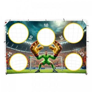 Poarta de fotbal 180 x 122 cm Ecotoys cu covoras de antrenament imagine