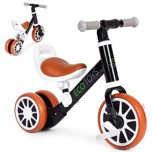 Bicicleta 2 in 1 cu pedale detasabile 2 ani+ Ecotoys Negru greutate admisa 30 kg imagine