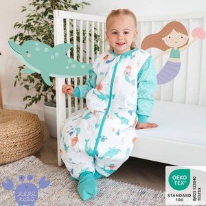 Sac de dormit cu picioruse si maneca lunga detasabila Mermaid 90 cm + manseta 2.5 Tog imagine