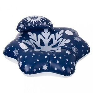Sanie gonflabila pentru copii Snow Flake, cu perna, manere de sustinere, realizata din PVC, dimensiune 95 x 103 x 26 cm imagine