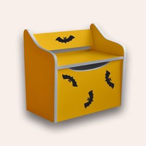 Bancuta pentru copii cu spatiu de depozitare Batman Galben imagine
