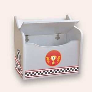 Bancuta pentru copii cu spatiu de depozitare Cars Race Alb imagine