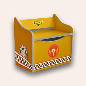 Bancuta pentru copii cu spatiu de depozitare Cars Race Galben imagine