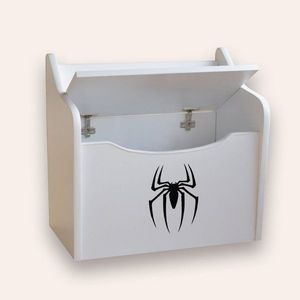Bancuta pentru copii cu spatiu de depozitare Spiderman alb imagine