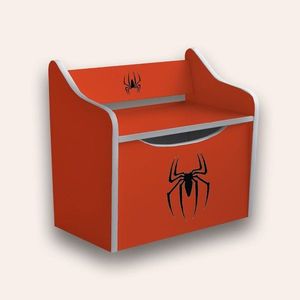 Bancuta pentru copii cu spatiu de depozitare Spiderman rosu imagine