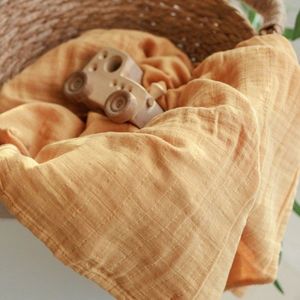 Muselina multifunctionala din bumbac organic 120x120 cm Onino Hug.me Honey Gold imagine